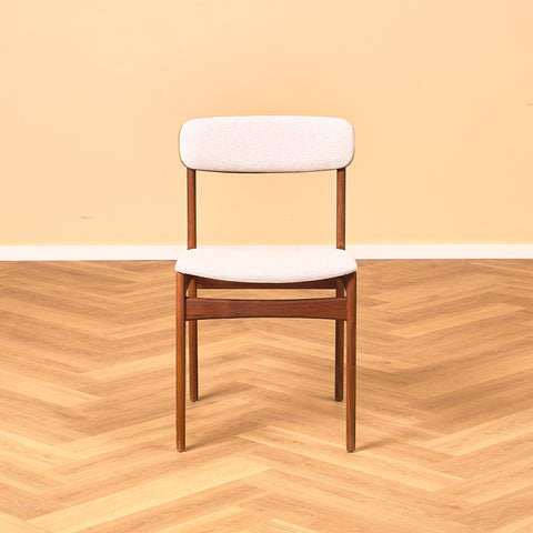Danish dining chairs in teak by B. Rasmussen for Thorso Møbelfabrik