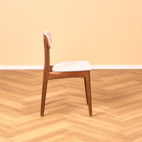 Danish dining chairs in teak by B. Rasmussen for Thorso Møbelfabrik