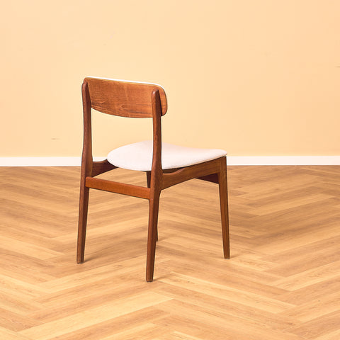 Danish dining chairs in teak by B. Rasmussen for Thorso Møbelfabrik
