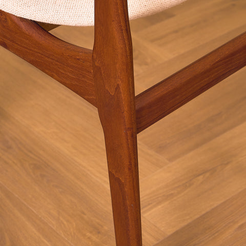 Danish dining chairs in teak by B. Rasmussen for Thorso Møbelfabrik