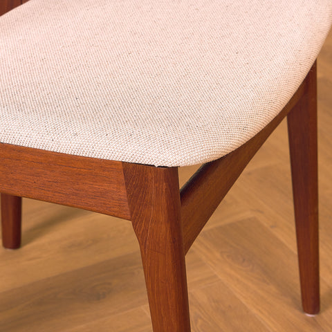 Danish dining chairs in teak by B. Rasmussen for Thorso Møbelfabrik