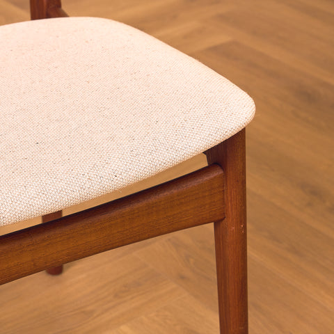Danish dining chairs in teak by B. Rasmussen for Thorso Møbelfabrik