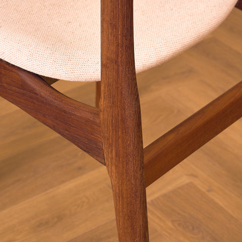 Danish dining chairs in teak by B. Rasmussen for Thorso Møbelfabrik