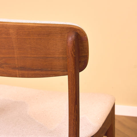 Danish dining chairs in teak by B. Rasmussen for Thorso Møbelfabrik