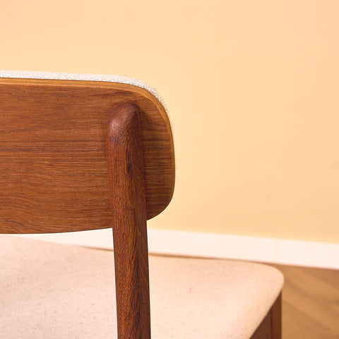 Danish dining chairs in teak by B. Rasmussen for Thorso Møbelfabrik