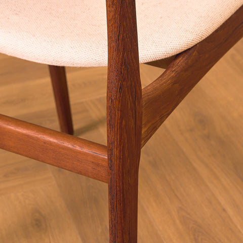 Danish dining chairs in teak by B. Rasmussen for Thorso Møbelfabrik