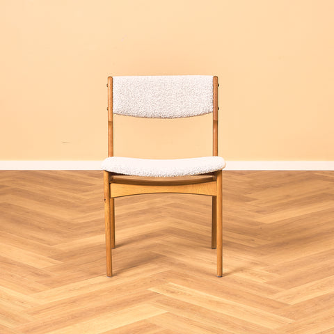 Danish set of 4 dining chairs in solid oak by Erik Buch