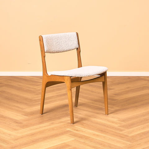 Danish set of 4 dining chairs in solid oak by Erik Buch