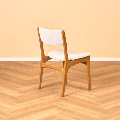 Danish set of 4 dining chairs in solid oak by Erik Buch