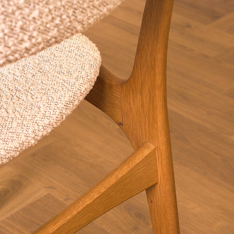 Danish set of 4 dining chairs in solid oak by Erik Buch