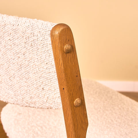 Danish set of 4 dining chairs in solid oak by Erik Buch
