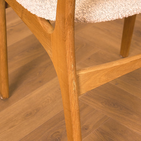 Danish set of 4 dining chairs in solid oak by Erik Buch