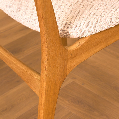 Danish set of 4 dining chairs in solid oak by Erik Buch