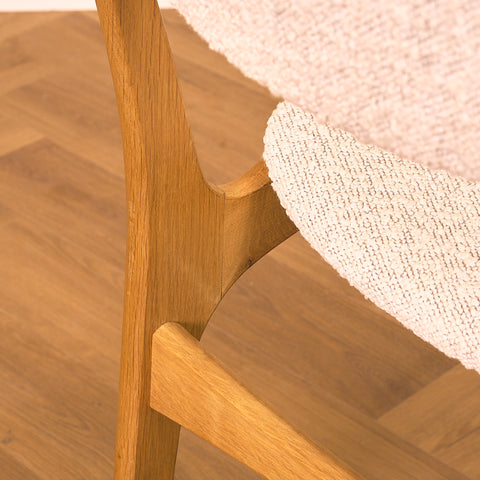 Danish set of 4 dining chairs in solid oak by Erik Buch