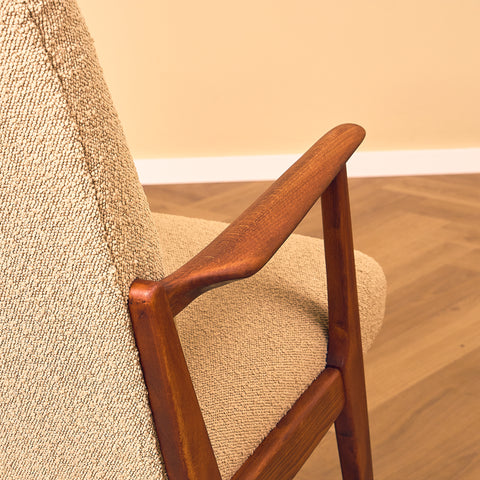 Swedish armchairs in beech by Diö Slöjd Möbler