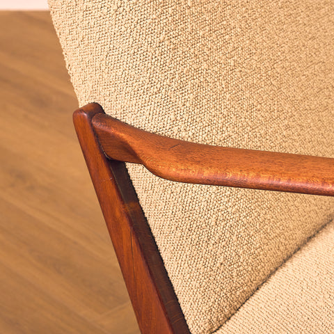 Swedish armchairs in beech by Diö Slöjd Möbler