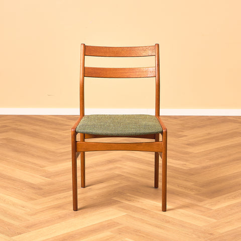 Swedish dining chairs in solid teak by Ulferts