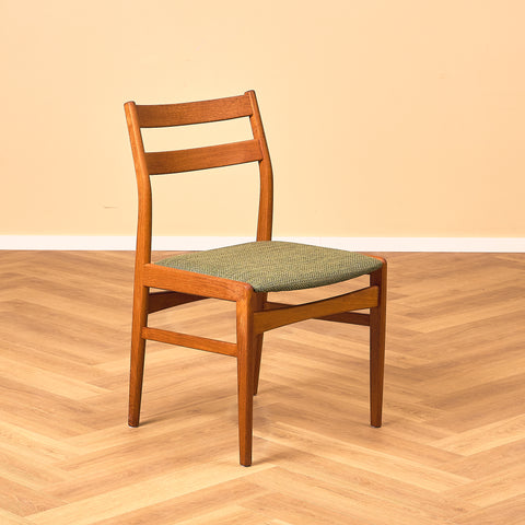 Swedish dining chairs in solid teak by Ulferts
