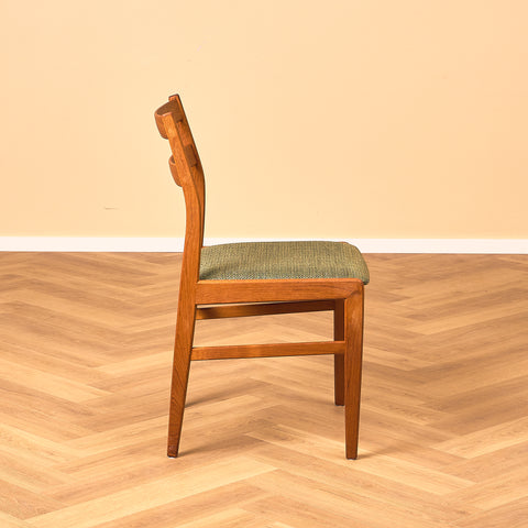 Swedish dining chairs in solid teak by Ulferts