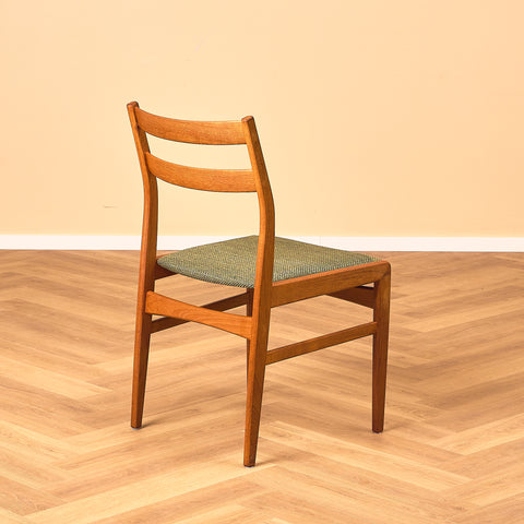 Swedish dining chairs in solid teak by Ulferts