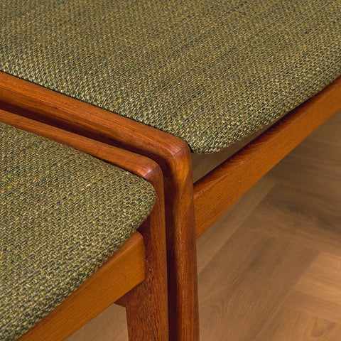 Swedish dining chairs in solid teak by Ulferts