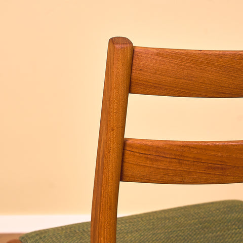 Swedish dining chairs in solid teak by Ulferts