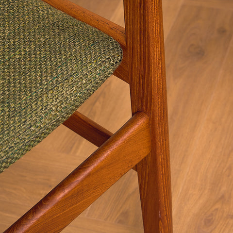Swedish dining chairs in solid teak by Ulferts