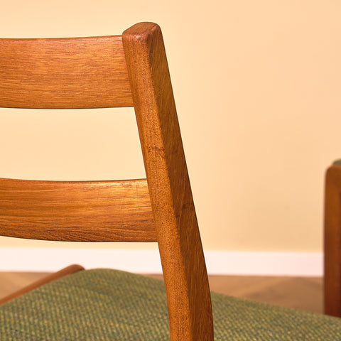 Swedish dining chairs in solid teak by Ulferts