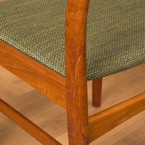 Swedish dining chairs in solid teak by Ulferts