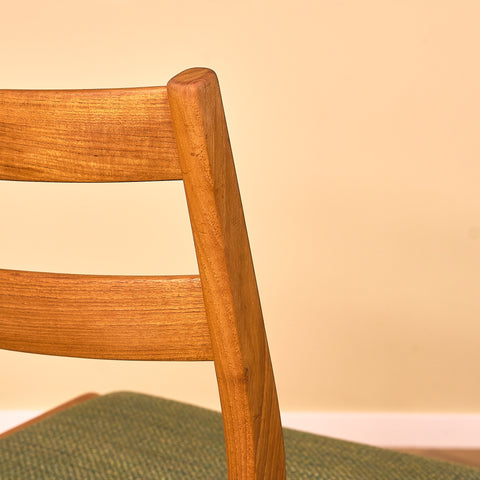 Swedish dining chairs in solid teak by Ulferts
