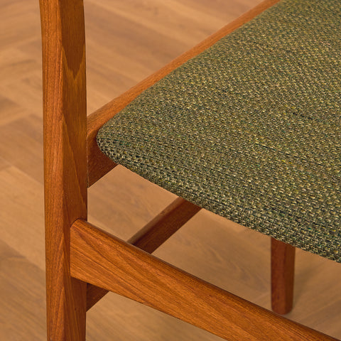 Swedish dining chairs in solid teak by Ulferts
