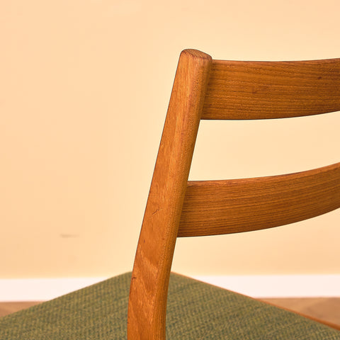 Swedish dining chairs in solid teak by Ulferts