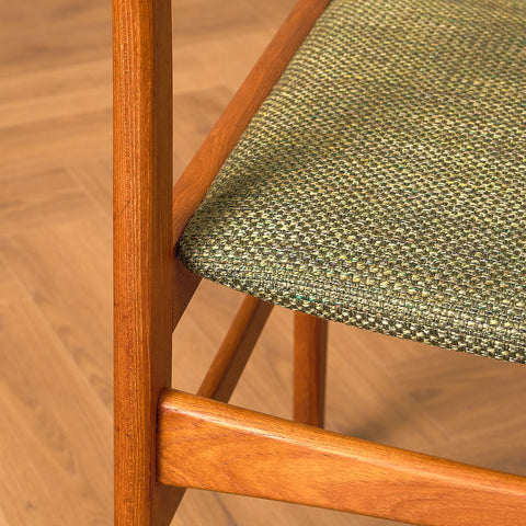 Swedish dining chairs in solid teak by Ulferts