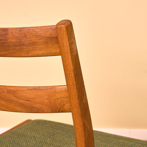 Swedish dining chairs in solid teak by Ulferts