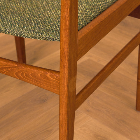 Swedish dining chairs in solid teak by Ulferts