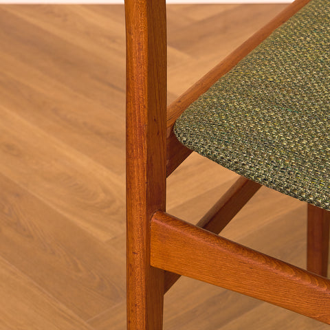 Swedish dining chairs in solid teak by Ulferts