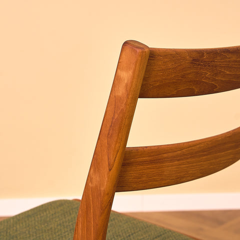 Swedish dining chairs in solid teak by Ulferts