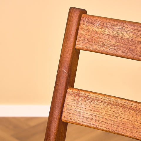 Swedish dining chairs in solid teak by Ulferts