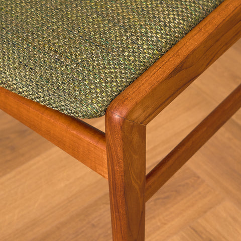 Swedish dining chairs in solid teak by Ulferts