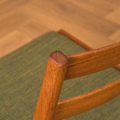 Swedish dining chairs in solid teak by Ulferts
