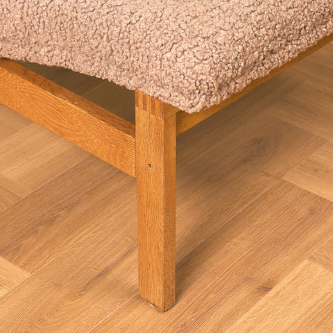Danish armchairs/lounge chairs in solid oak by Ole Knudsen for France & Son