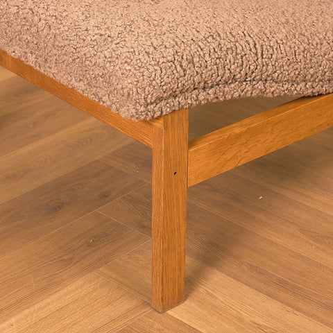 Danish armchairs/lounge chairs in solid oak by Ole Knudsen for France & Son