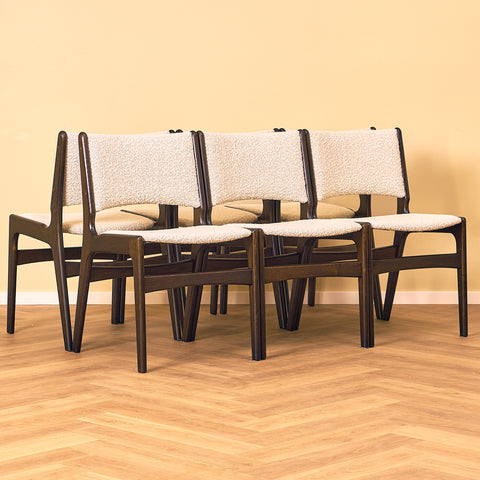 Danish dining chairs in smoked oak by Erik Buch for Anderstrup Møbelfabrik, model 89