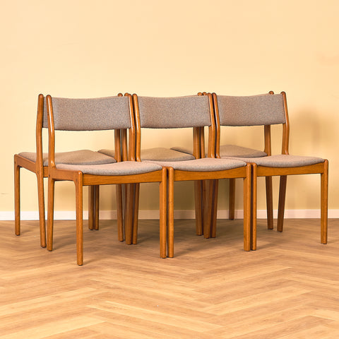 Danish dining chairs in teak by Findahl