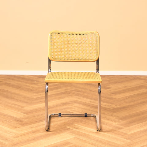 Italian set of 6 dining chairs in beech by Marcel Breuer