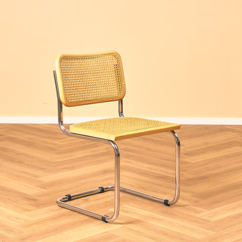 Italian set of 6 dining chairs in beech by Marcel Breuer