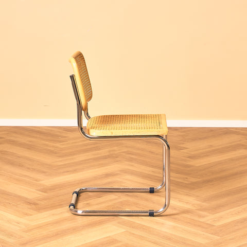 Italian set of 6 dining chairs in beech by Marcel Breuer