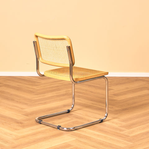 Italian set of 6 dining chairs in beech by Marcel Breuer