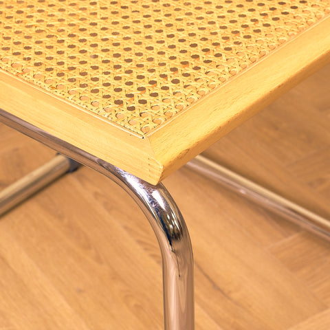 Italian set of 6 dining chairs in beech by Marcel Breuer