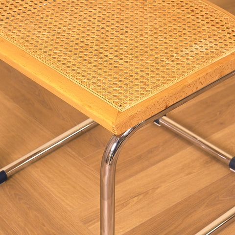 Italian set of 6 dining chairs in beech by Marcel Breuer